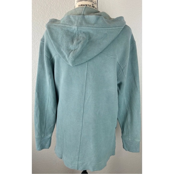 Athleta Womens Coaster Luxe Waffle Hoodie Minimalistic Grey, size Small Petite - Picture 6 of 14